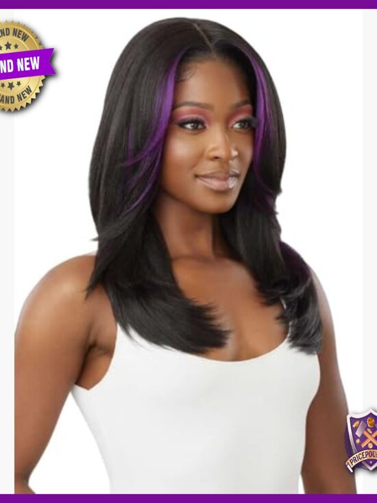 13x6 Lace Front Wig, Glueless Synthetic Hair, Pre-Plucked Hairline